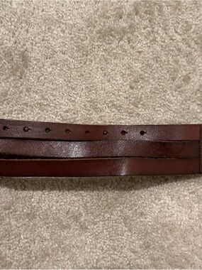 Chicos Womens Classic Brown Leather Belt Strap